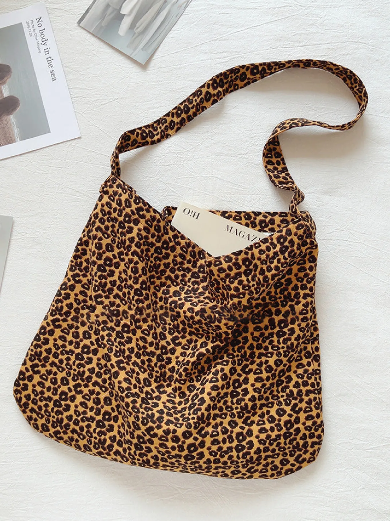 Elena Handbags Leopard Print Canvas Fashion Shoulder Bag