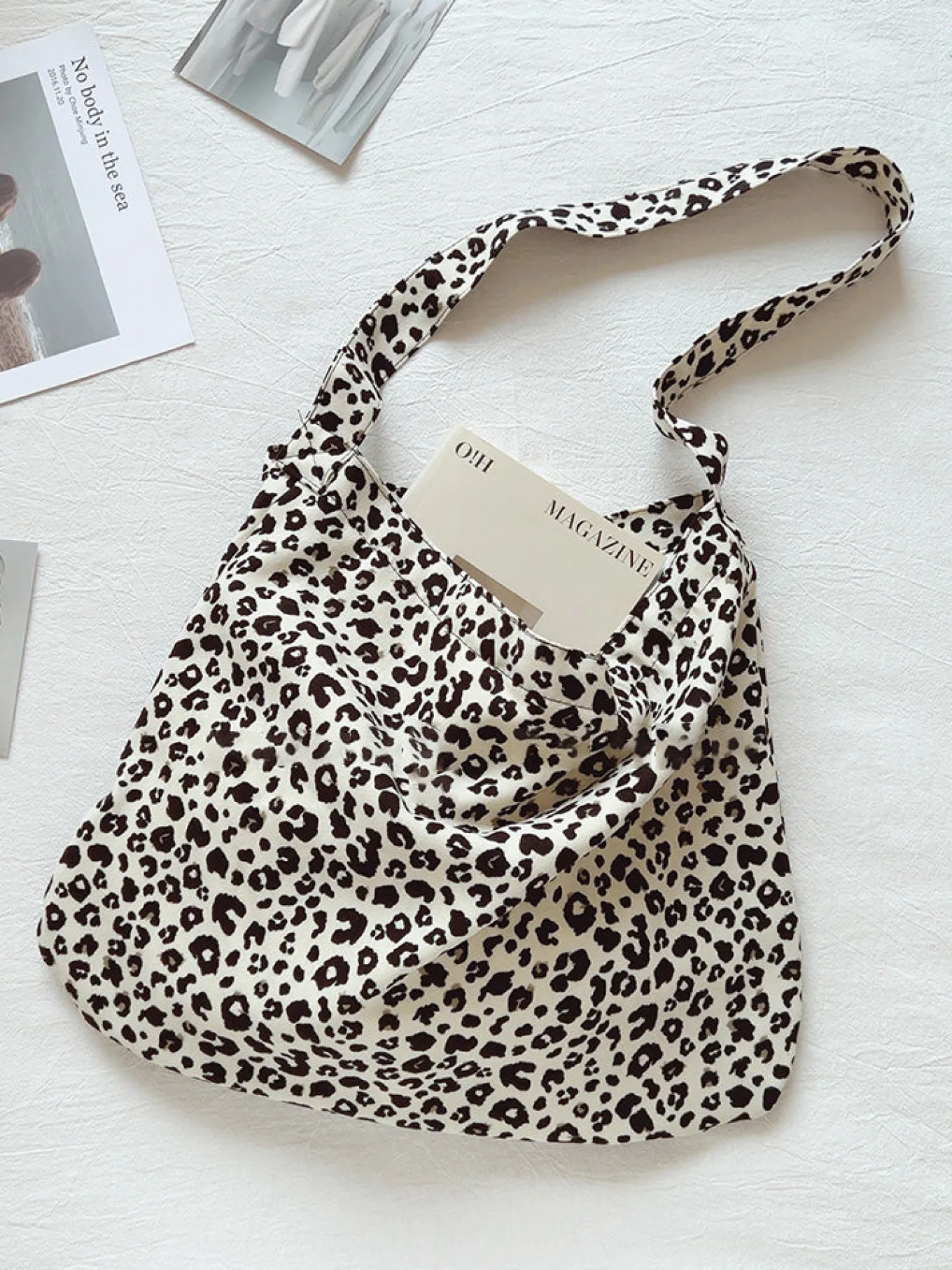 Elena Handbags Leopard Print Canvas Fashion Shoulder Bag