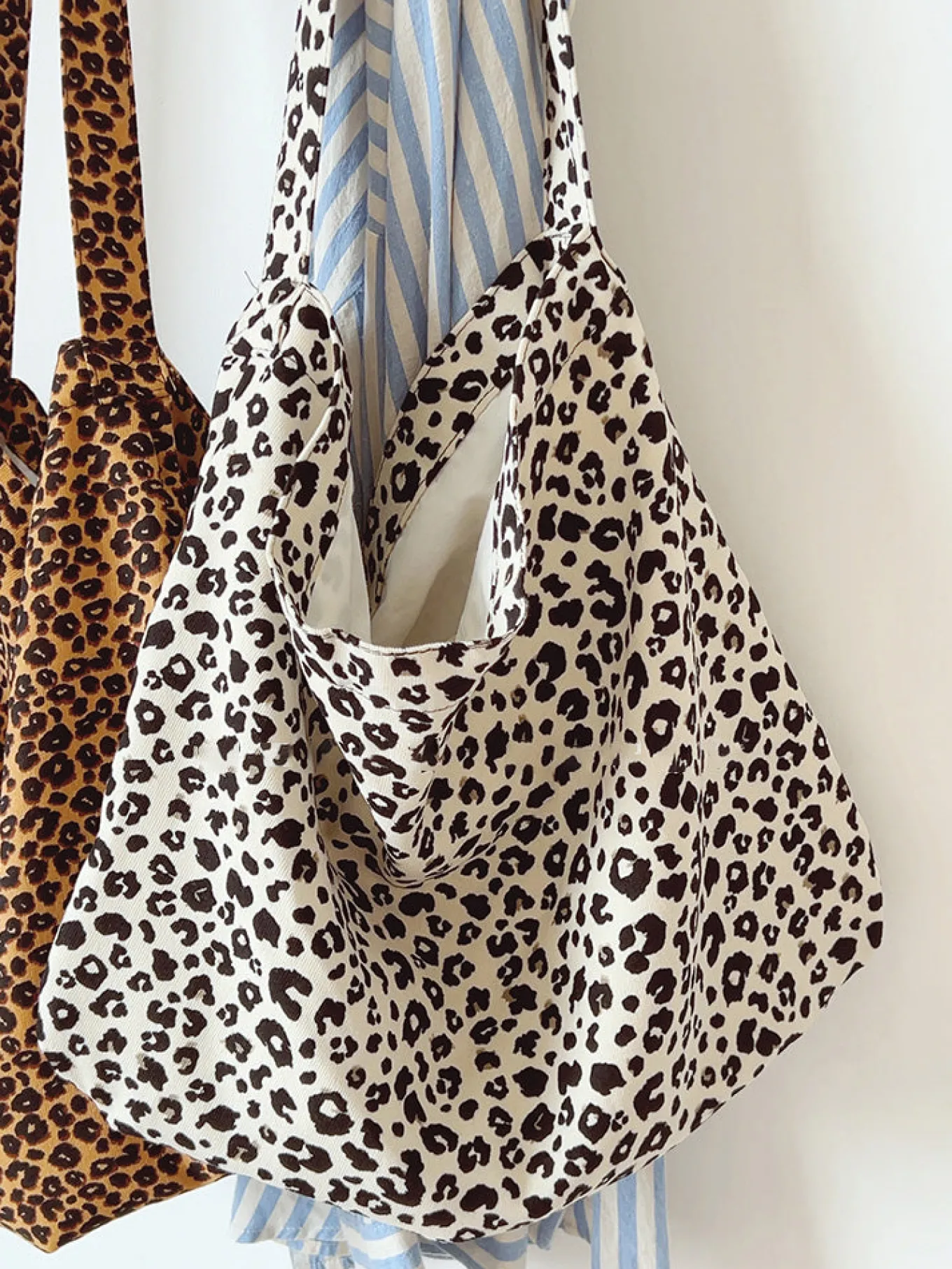 Elena Handbags Leopard Print Canvas Fashion Shoulder Bag