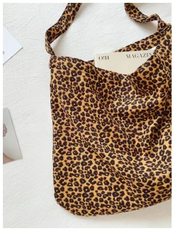 Elena Handbags Leopard Print Canvas Fashion Shoulder Bag