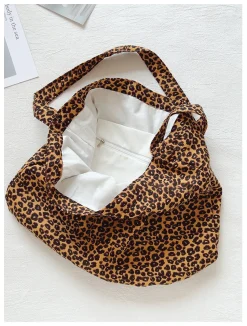 Elena Handbags Leopard Print Canvas Fashion Shoulder Bag