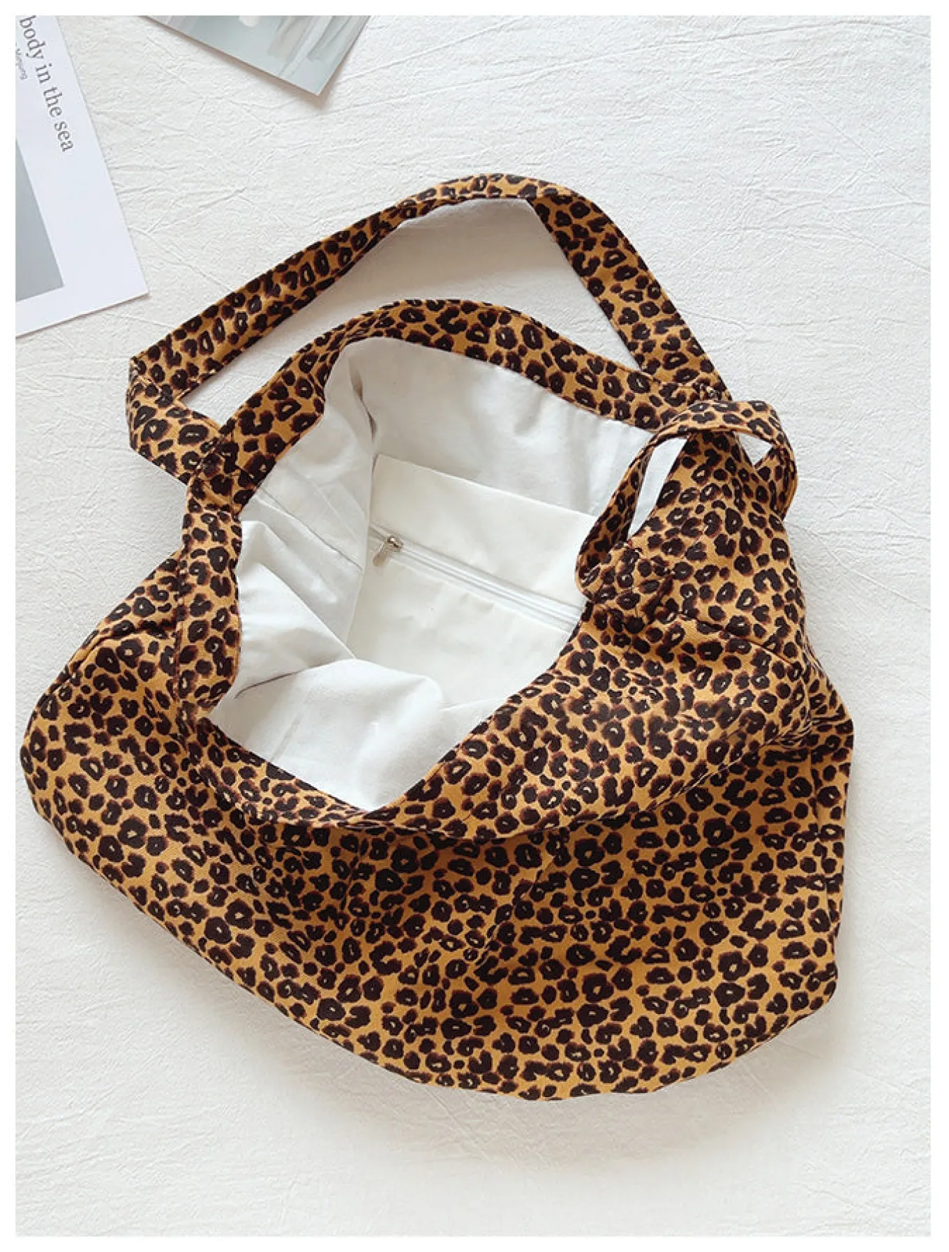 Elena Handbags Leopard Print Canvas Fashion Shoulder Bag