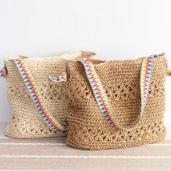 Elena Handbags Lightweight Straw Woven Summer Tote