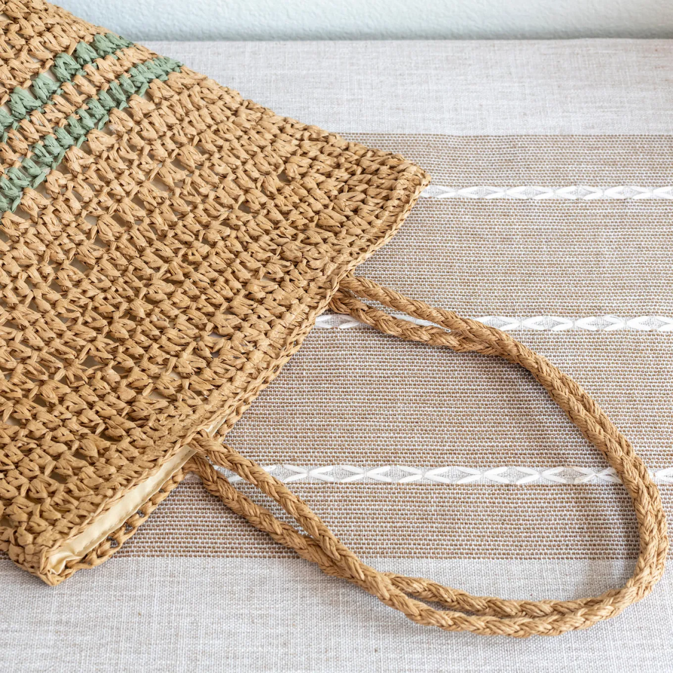 Elena Handbags Lightweight Straw Woven Summer Tote