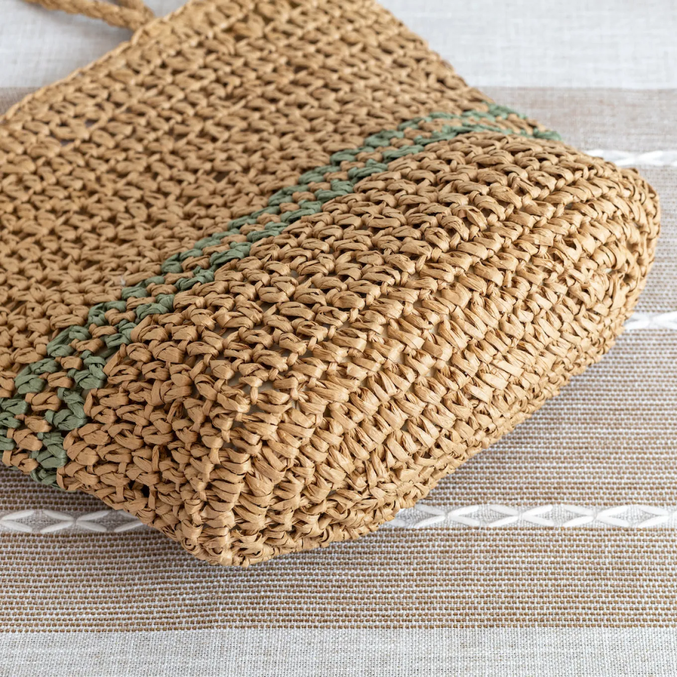 Elena Handbags Lightweight Straw Woven Summer Tote