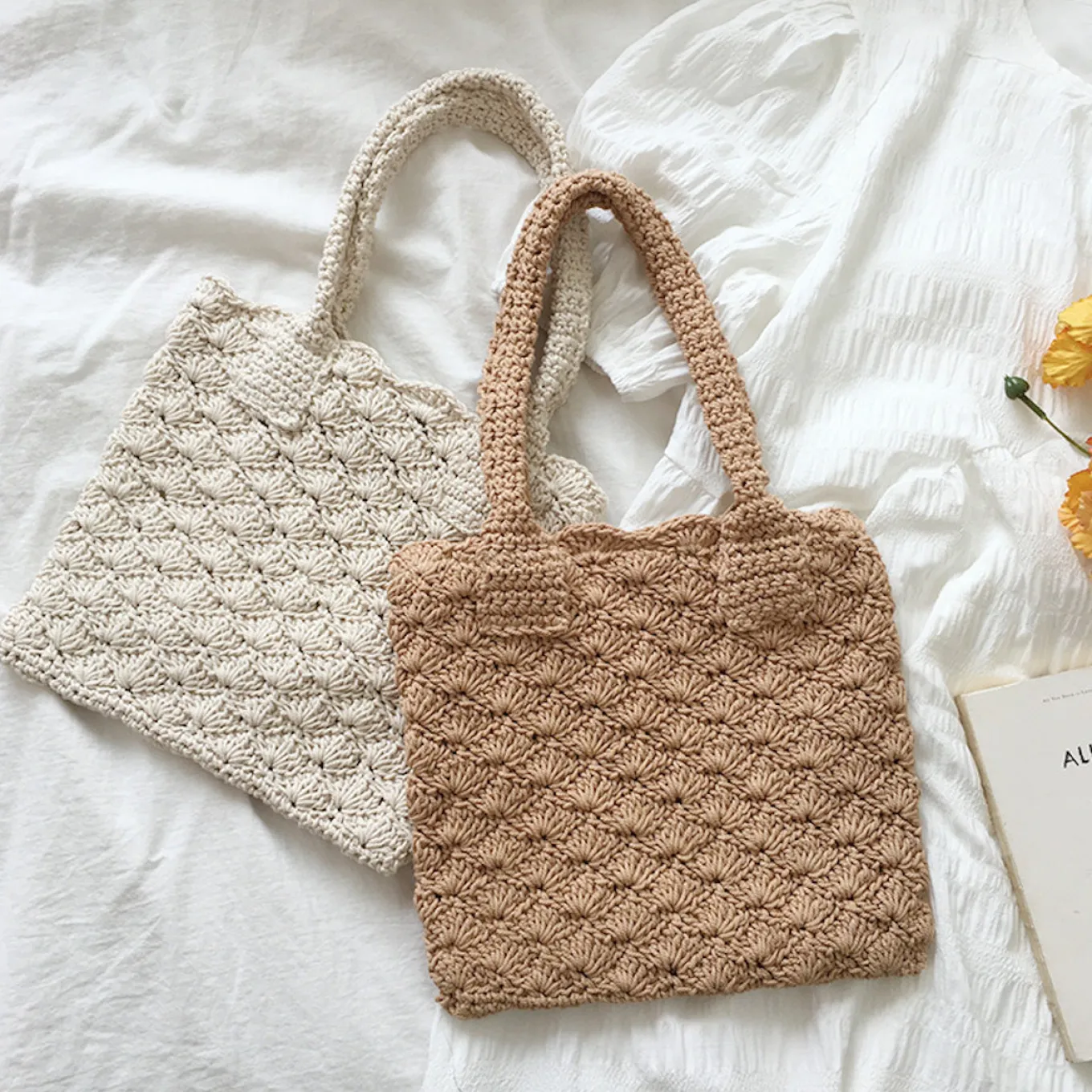 Elena Handbags Medium Patterned Cotton Bag