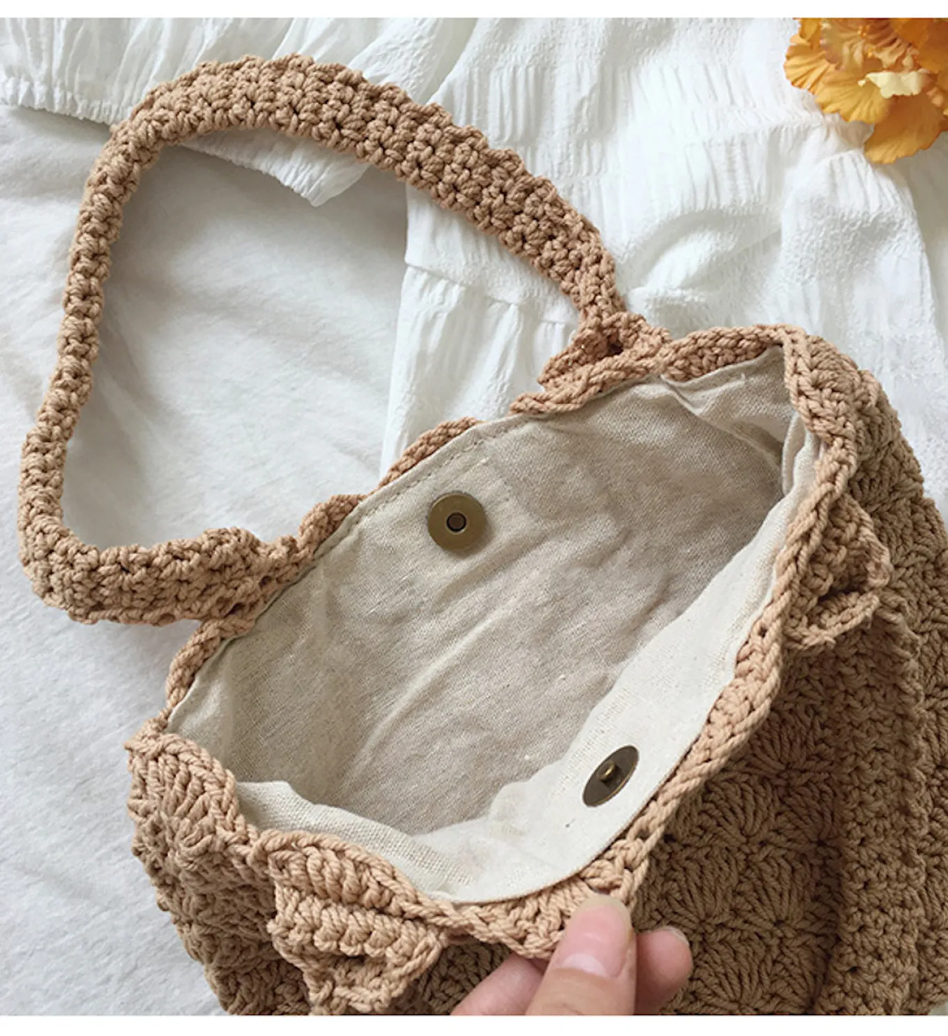 Elena Handbags Medium Patterned Cotton Bag