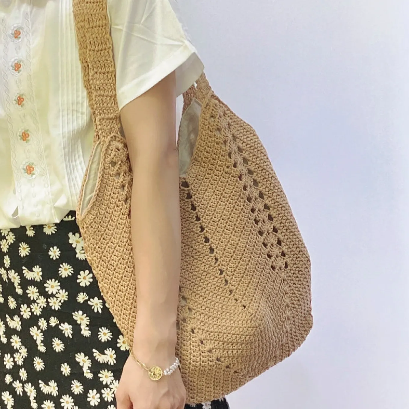 Elena Handbags Minimalistic Crochet Handbag