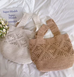 Elena Handbags Minimalistic Cotton Bucket Shoulder Bag