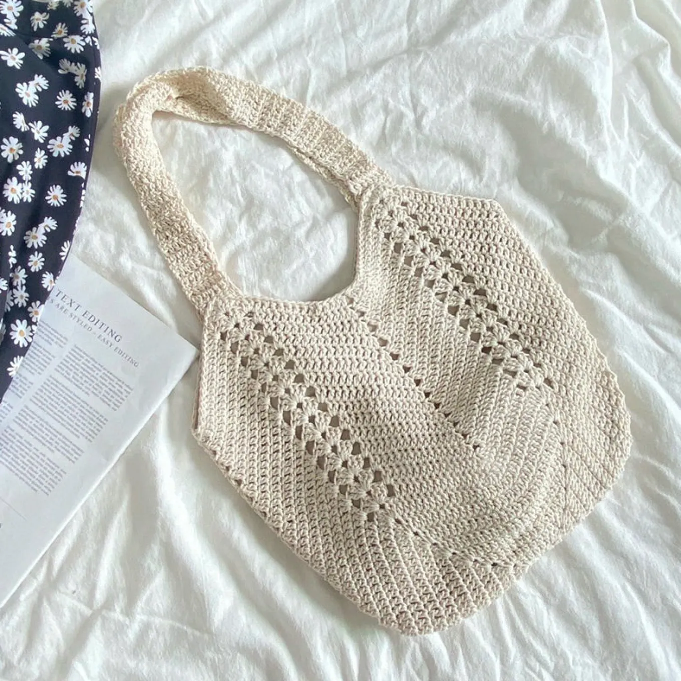Elena Handbags Minimalistic Crochet Handbag