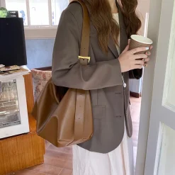 Elena Handbags Modern Leather Shoulder Bag