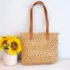 Elena Handbags Patterned Straw Woven Tote Bag
