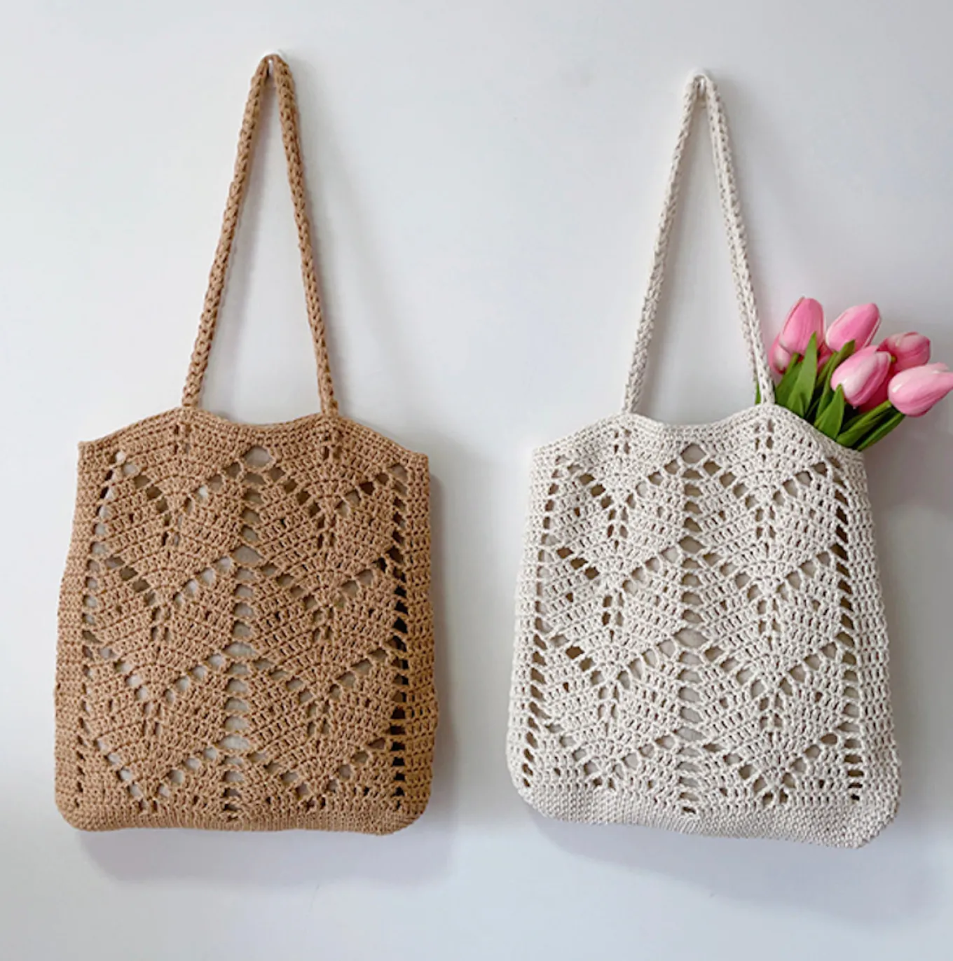 Elena Handbags Retro Artsy Cotton Knitted Bag