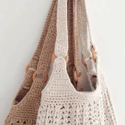 Elena Handbags Retro Artsy Twist Cotton Knitted Bag