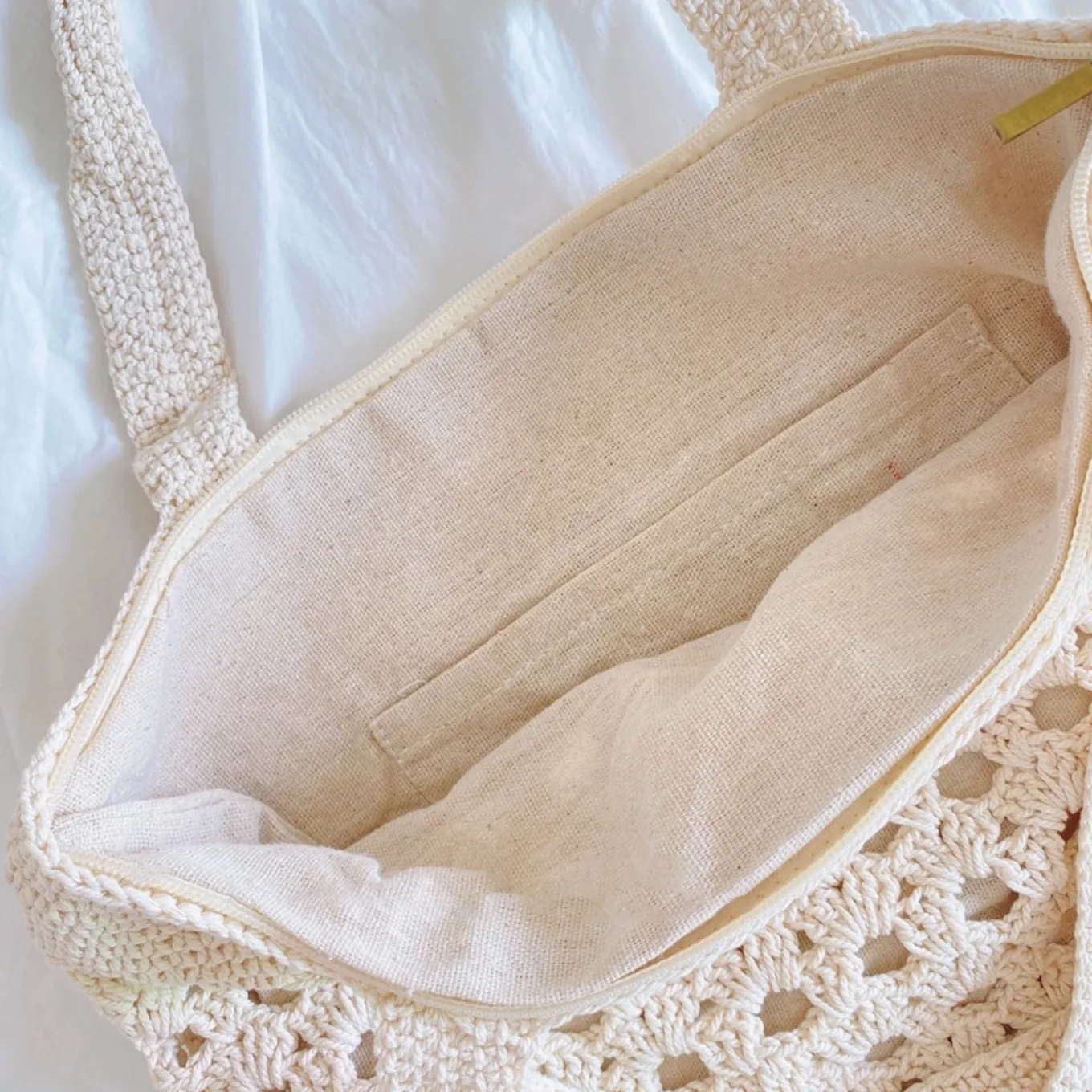 Elena Handbags Retro Artsy Crochet Tote Bag