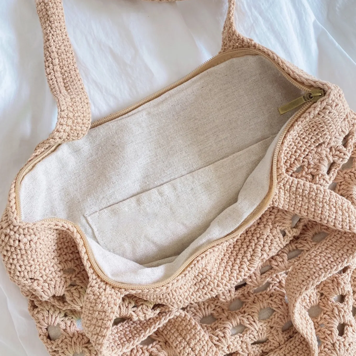 Elena Handbags Retro Artsy Crochet Tote Bag