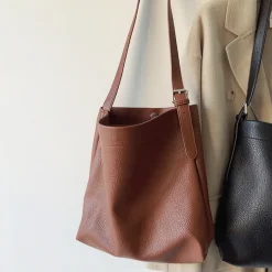 Elena Handbags Retro Bucket Leather Bag
