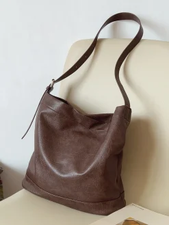 Elena Handbags Retro Bucket Leather Bag