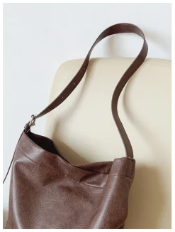 Elena Handbags Retro Bucket Leather Bag