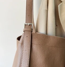 Elena Handbags Retro Bucket Leather Bag