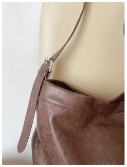 Elena Handbags Retro Bucket Leather Bag