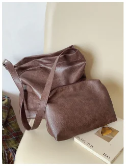 Elena Handbags Retro Bucket Leather Bag