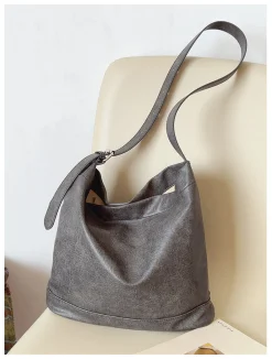 Elena Handbags Retro Bucket Leather Bag