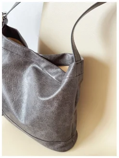 Elena Handbags Retro Bucket Leather Bag