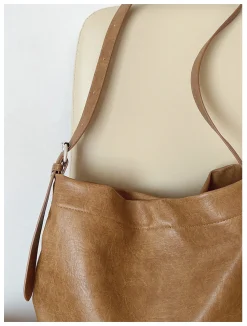 Elena Handbags Retro Bucket Leather Bag