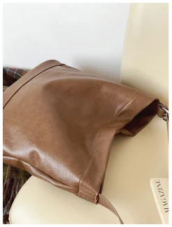 Elena Handbags Retro Bucket Leather Bag