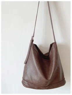 Elena Handbags Retro Bucket Leather Bag
