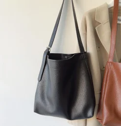 Elena Handbags Retro Bucket Leather Bag