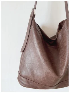 Elena Handbags Retro Bucket Leather Bag