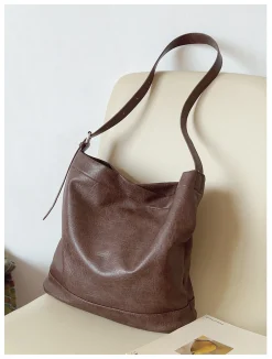 Elena Handbags Retro Bucket Leather Bag