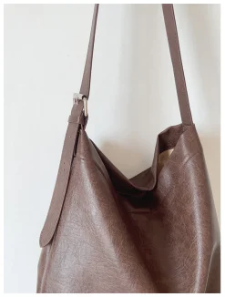 Elena Handbags Retro Bucket Leather Bag