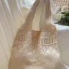 Elena Handbags Retro Cotton Knitted Shoulder Bag