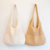 Elena Handbags Retro Cotton Knitted Shoulder Bag