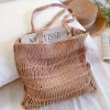Elena Handbags Retro Cotton Knitted Shoulder Bag Fashion Casual Tote Bag
