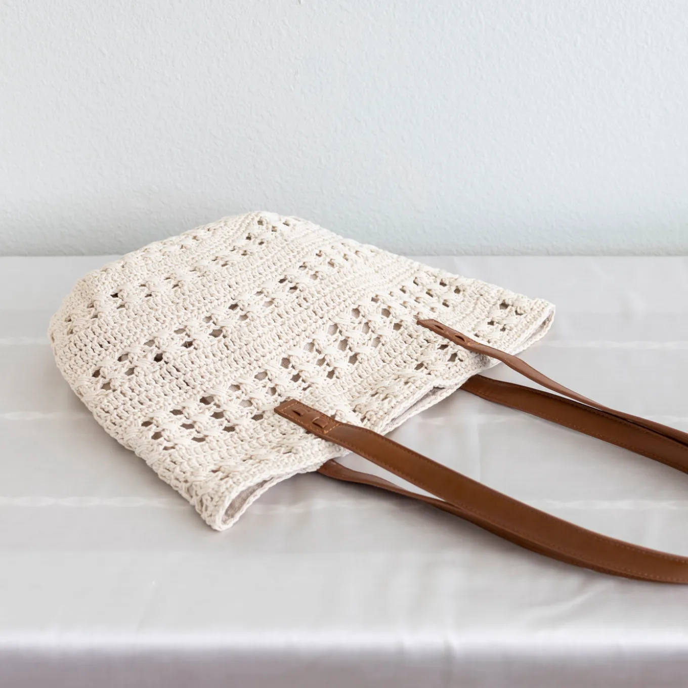 Elena Handbags Retro Cotton Knitted Shoulder Bag