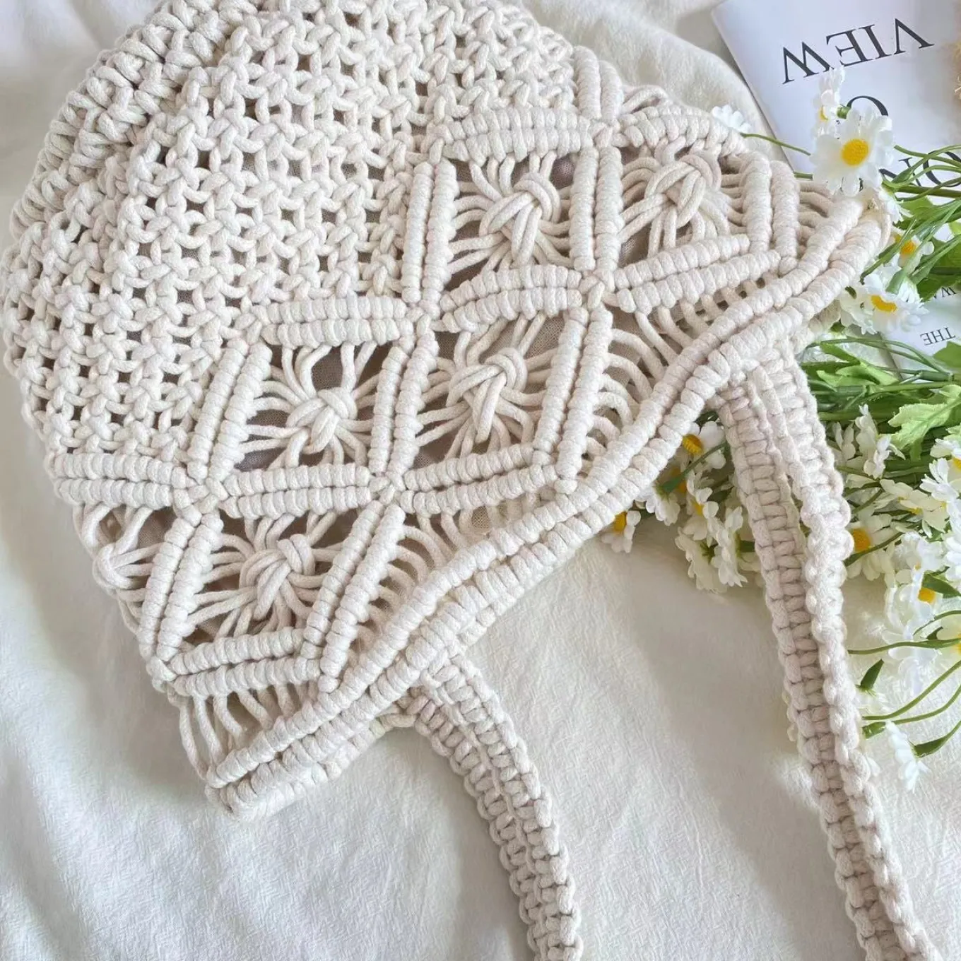 Elena Handbags Retro Cotton Bucket Shoulder Bag
