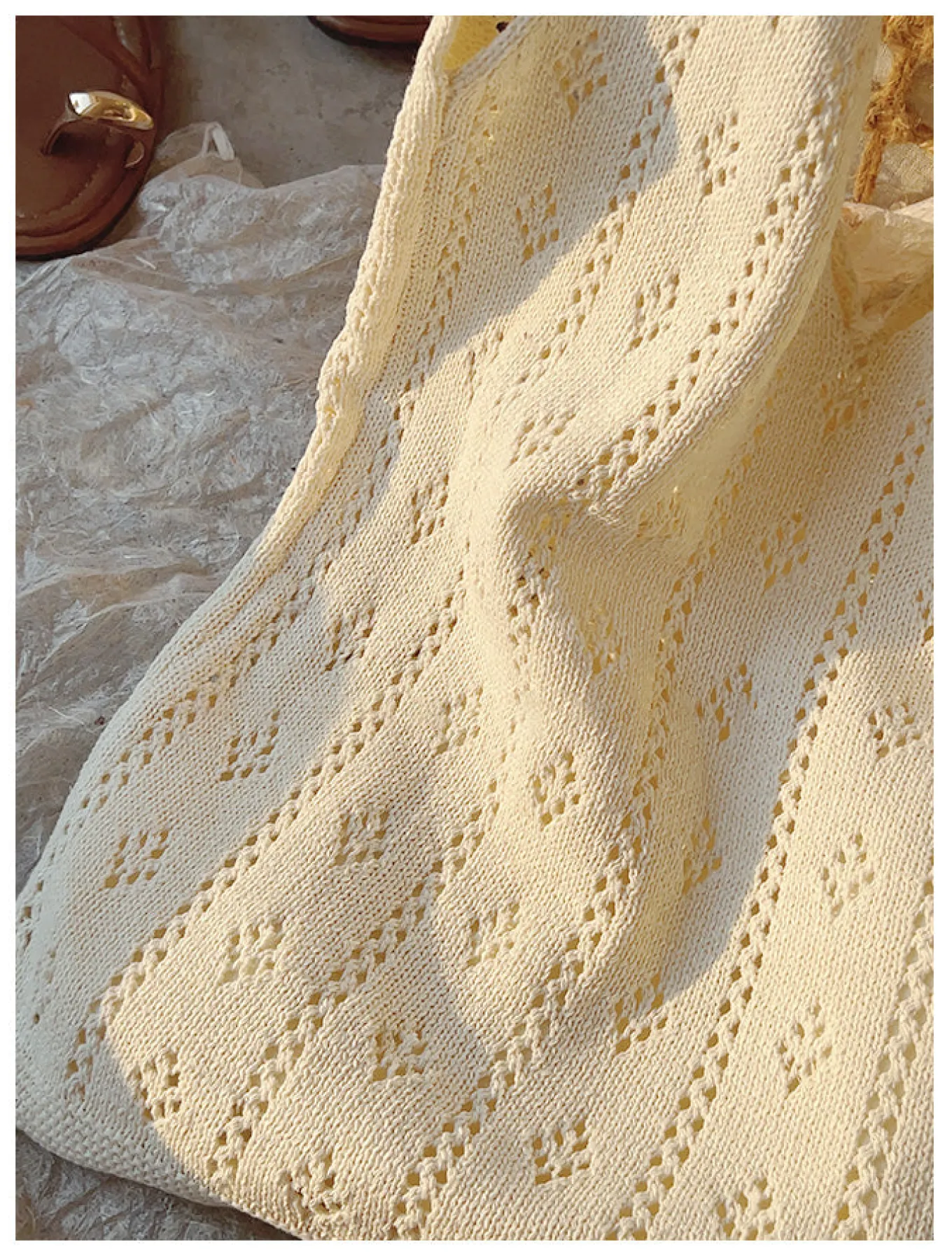 Elena Handbags Retro Cotton Knitted Shoulder Bag