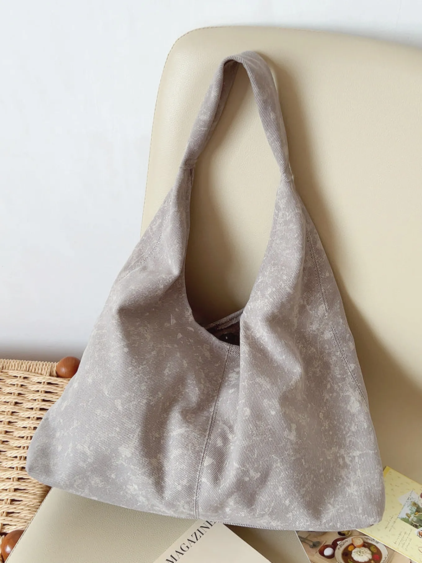 Elena Handbags Retro Cotton Shoulder Bag