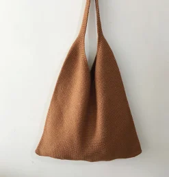 Elena Handbags Retro Cotton Knitted Shoulder Bag