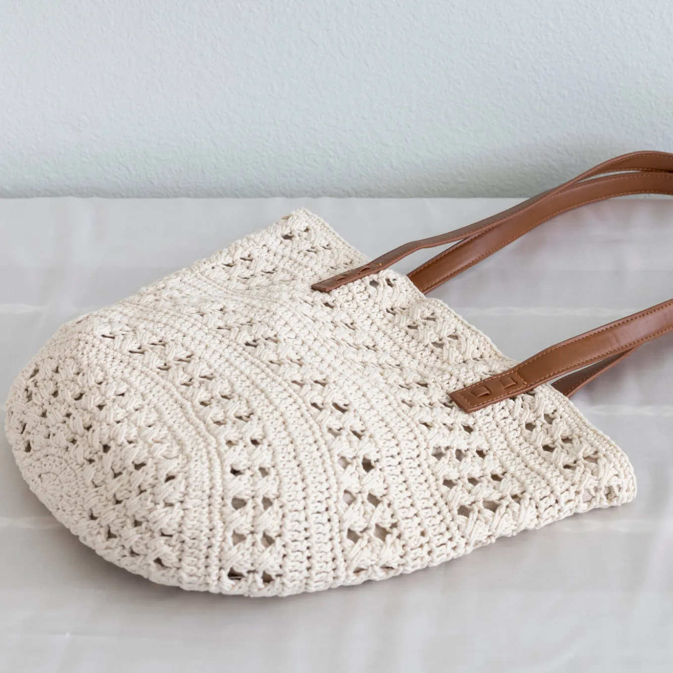 Elena Handbags Retro Cotton Knitted Shoulder Bag
