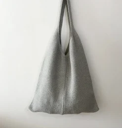Elena Handbags Retro Cotton Knitted Shoulder Bag