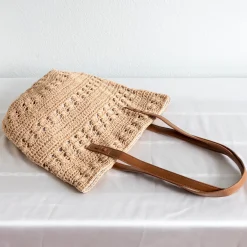 Elena Handbags Retro Cotton Knitted Shoulder Bag