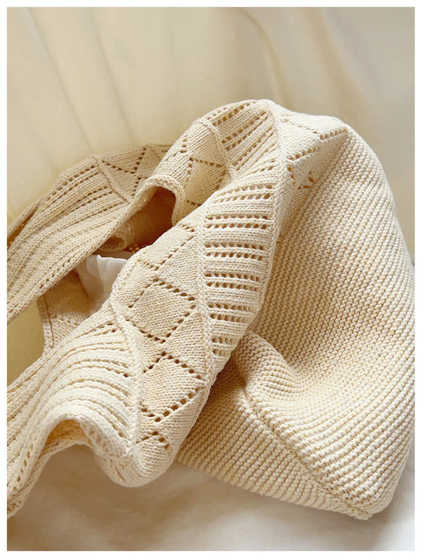 Elena Handbags Retro Cotton Knitted Shoulder Bag