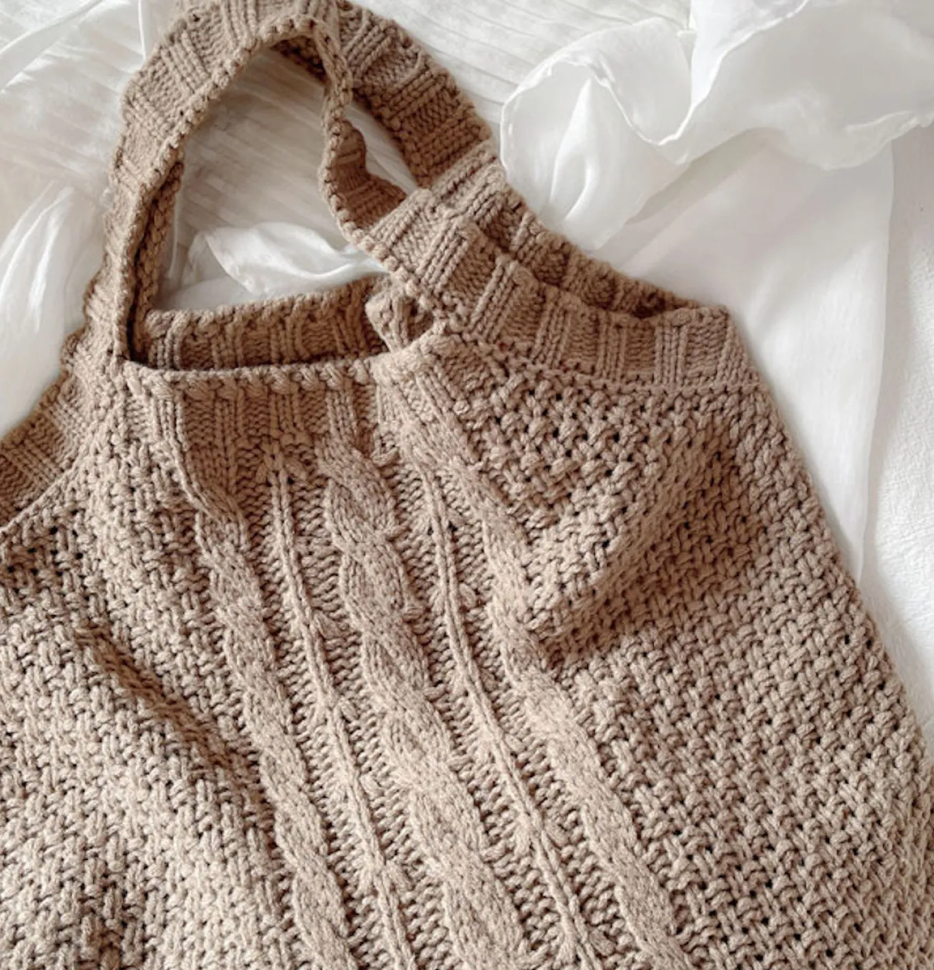 Elena Handbags Retro Knit Tote Bag