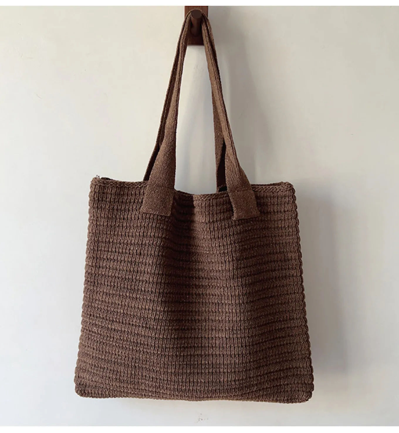 Elena Handbags Retro Knitted Shoulder Bag