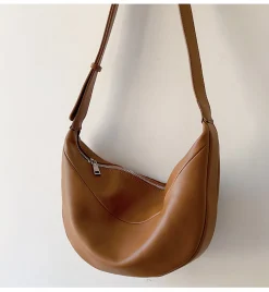 Elena Handbags Retro Leather Hobo Sling Bag